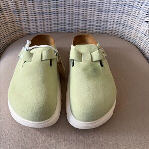 Birkenstock Light Green Mules